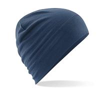 CB370 Beechfield Merinowolle Beanie Mütze Steel Blue One Size