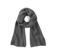CB469 Beechfield Schal schmal gerippter Strick Smoke Grey One Size
