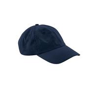 Beechfield Damen / Herren 6 Panel Basecap Dad Cap flaches Profil Kappe Blau