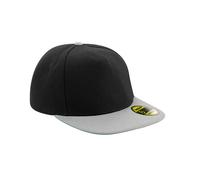 Beechfield - "Original" Snapback Mütze Flacher Schirm für Herren/Damen Unisex (Schwarz/Grau) Einheitsgröße