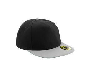 Beechfield - "Original" Snapback Mütze Flacher Schirm für Herren/Damen Unisex (Schwarz/Grau) Einheitsgröße