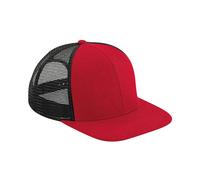 Beechfield - "Original" Trucker Cap Flacher Schirm (Rot/Schwarz) Einheitsgröße