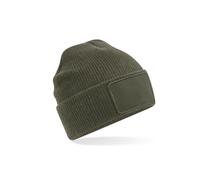Beechfield B540 Removable Patch Thinsulate™ Beanie - Military Green