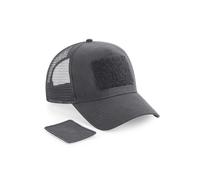 BEECHFIELD REMOVABLE PATCH TRUCKER GRAPHITE GREY