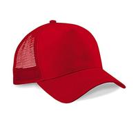 Beechfield Snapback Trucker Half Mesh Hip Hop Cap B640, Farbe:Classic Red/Classic Red;Größe:One Size one size,Classic Red/Classic Red