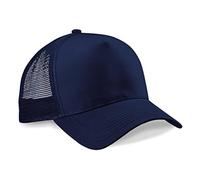 Beechfield Snapback Trucker Half Mesh Hip Hop Cap B640, Farbe:French Navy/French Navy