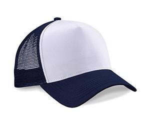 Beechfield Snapback Trucker Half Mesh Hip Hop Cap B640, Farbe:French Navy/White;Größe:One Size one size,French Navy/White