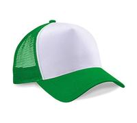 Beechfield Snapback Trucker Half Mesh Hip Hop Cap B640, Farbe:Pure Green/White;Größe:One Size one size,Pure Green/White