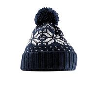 Beechfield - "Snowstar" Mütze für Herren/Damen Unisex (Dunkelblau/Weiß) Einheitsgröße