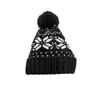 Beechfield - "Snowstar" Mütze für Herren/Damen Unisex (Schwarz/Weiß) Einheitsgröße