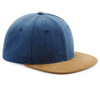 BEECHFIELD SUEDE PEAK SNAPBACK DENIM BLUE