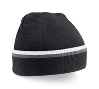BEECHFIELD TEAMWEAR BEANIE BLACK/GRAPHITE GREY/WHITE