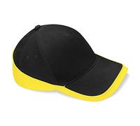 Beechfield Teamwear Cap in Black/Yellow