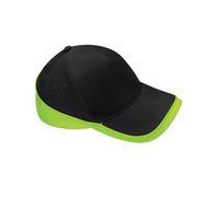 Beechfield - "Teamwear Competition" Baseball-Mütze (Schwarz/Limone) Einheitsgröße