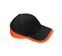 Beechfield - "Teamwear Competition" Baseball-Mütze (Schwarz/Orange) Einheitsgröße