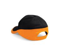 Beechfield - "Teamwear Competition" Kappe (Schwarz/Orange) Einheitsgröße