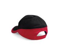 Beechfield - "Teamwear Competition" Kappe (Schwarz/Rot) Einheitsgröße