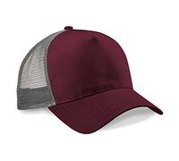 Beechfield Trucker Cap in Burgundy / grey kastanienbraun / Grau