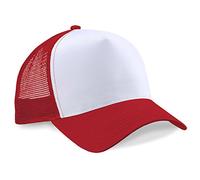 Beechfield Trucker Cap in red / white Rot / Weiß