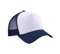 Beechfield - Trucker Cap Snapback für Herren/Damen Unisex (Dunkelblau/Weiß) Einheitsgröße