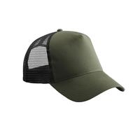Beechfield - Trucker Cap Snapback für Herren/Damen Unisex (Oliv/Schwarz) Einheitsgröße