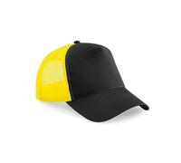 Beechfield - Trucker Cap Snapback für Herren/Damen Unisex (Schwarz/Gelb) Einheitsgröße