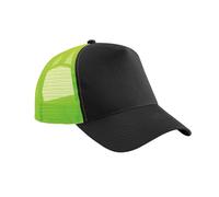Beechfield - Trucker Cap Snapback für Herren/Damen Unisex (Schwarz/Limone) Einheitsgröße