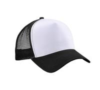 Beechfield - Trucker Cap Snapback für Herren/Damen Unisex (Schwarz/Weiß) Einheitsgröße