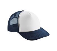 Beechfield - Trucker Cap Snapback für Kinder (Dunkelblau/Weiß) Einheitsgröße