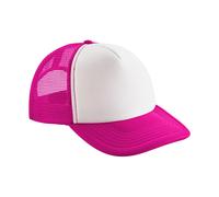 Beechfield - Trucker Cap Snapback für Kinder (Fuchsie/Weiß) Einheitsgröße