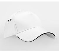 BEECHFIELD ULTIMATE 5 PANEL CAP SANDWICH PEAK WHITE/BLACK