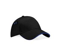 Beechfield Kappe CB15C Ultimate 5-Panel-Kappe – Sandwich Peak Rot/Weiß Einheitsgröße