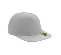 Beechfield Kappe CB660, Unisex 5-Panel, abgeflachter Scheitel, Snapback, Grau Einheitsgröße