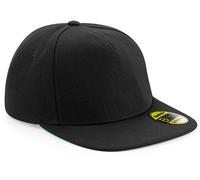 Beechfield Unisex 5-Panel Flatpeak Kappe Flache Cap B660 black/black/black one size