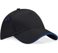 CB15C Beechfield Ultimate 5 Panel Cap - Sandwich Peak Black One Size
