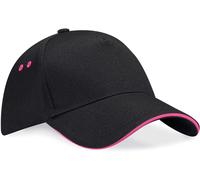CB15C Beechfield Ultimate 5 Panel Cap - Sandwich Peak Black One Size