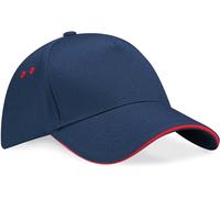CB15C Beechfield Kappe Ultimate 5-Panel-Kappe Sandwich French Navy One Size