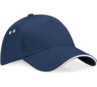 CB15C Beechfield Kappe Ultimate 5-Panel-Kappe Sandwich French Navy One Size