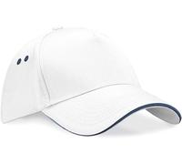 CB15C Beechfield Kappe Ultimate 5-Panel-Kappe Sandwich White One Size