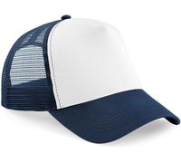 Beechfield Unisex 5-Panel Trucker Kappe Netz Cap B640 french navy/white one size