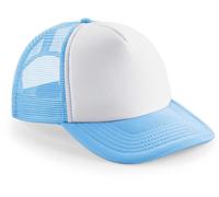CB645 Beechfield Vintage Kappe mit Snapbackverschluss Fernfahrerkappe Sky Blue One Size