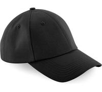 Beechfield Baseballkappe Authentic Unisex - 6-Panel, mittleres Profil, Schwarz, Einheitsgröße