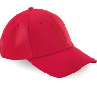CB59 Beechfield Kappe Authentic Baseball-Kappe 6-Panel-Design mit mittlerem Profil Classic Red One Size