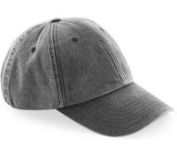 Beechfield Flach geschnittene Vintage Kappe - Schwarz