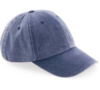 Beechfield Flach geschnittene Vintage Kappe - Jeansblau