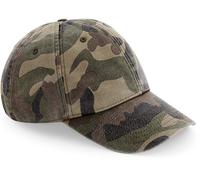 CB655 Beechfield Kappe mit flachem Profil im Vintage-Design Vintage Jungle Camo One Size