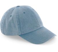 Beechfield Flach geschnittene Vintage Kappe - Hell jeansblau
