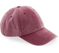Beechfield Flach geschnittene Vintage Kappe - Rot