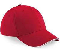 Beechfield Athleisure 6 Panel Cap - Classic Red/White - OneSize