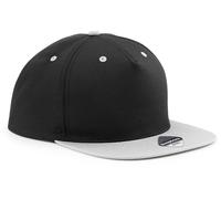 Beechfield Unisex Einbausatz Snapback, schwarz/grau, Einheitsgröße